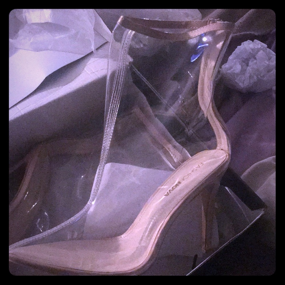 Clear heels very hard to get